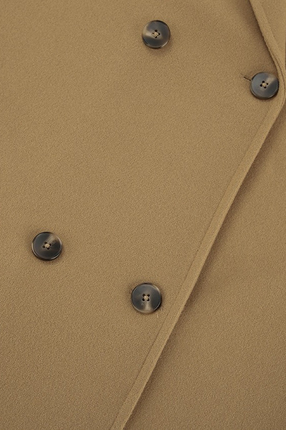 Drune | Braune Doppelreiher-Wolljacke