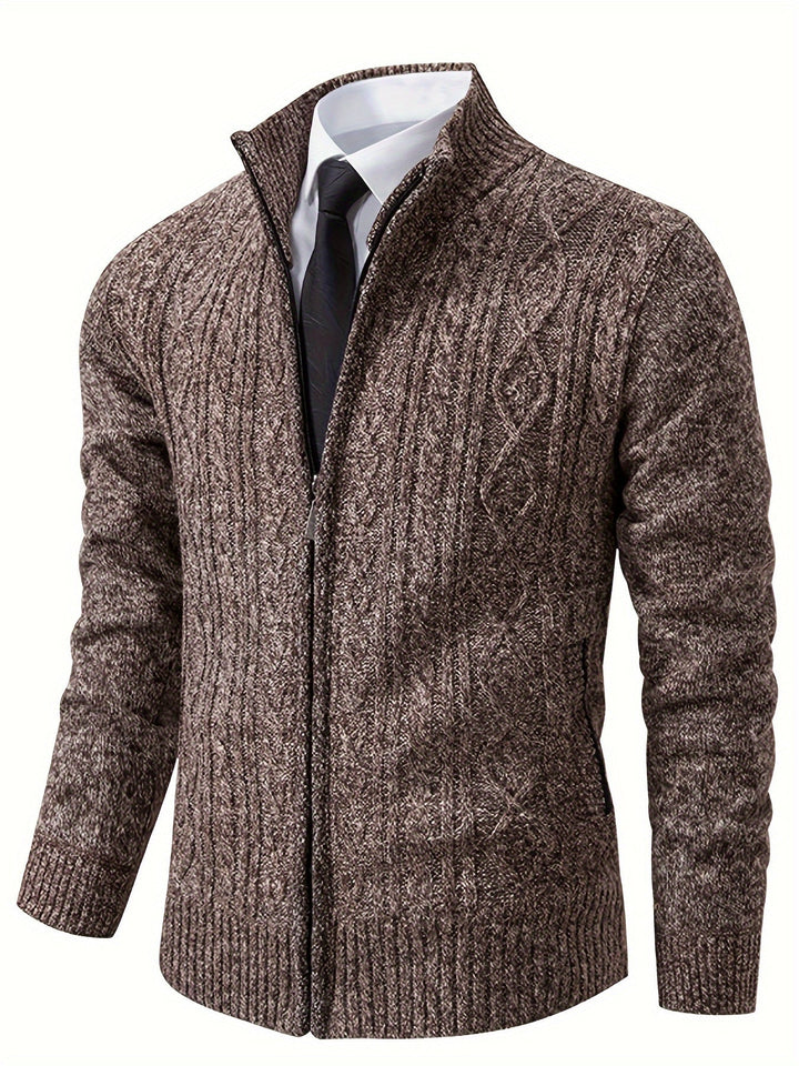 Drune | Strickcardigan mit Reißverschluss und Muster Acryl Bequem und Warm