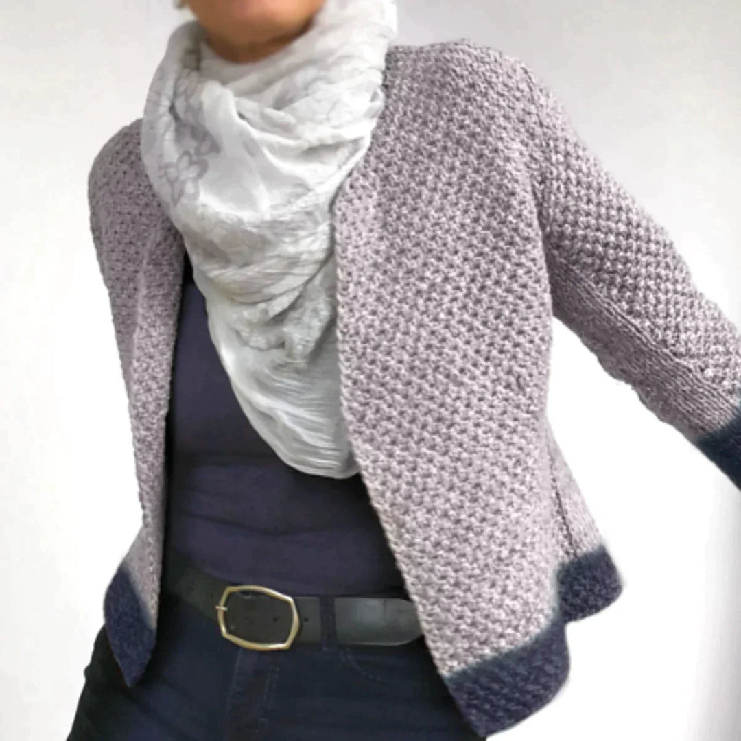 Drune | Lila Langärmlige Strickjacke