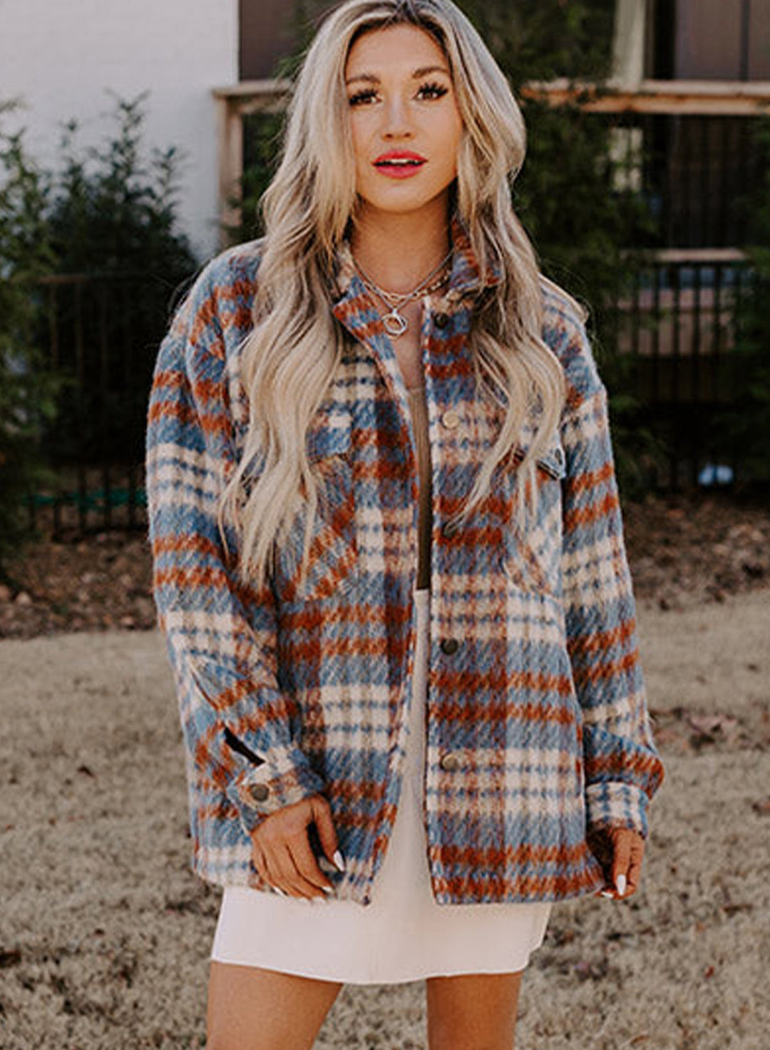 Drune | Gitterhemdjacke Im Flanell-look Wollmischung Warm und Trendy