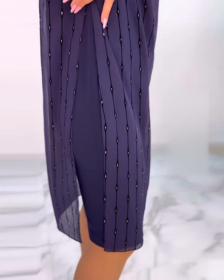 Drune | Kleid Einfarbig Plissiert