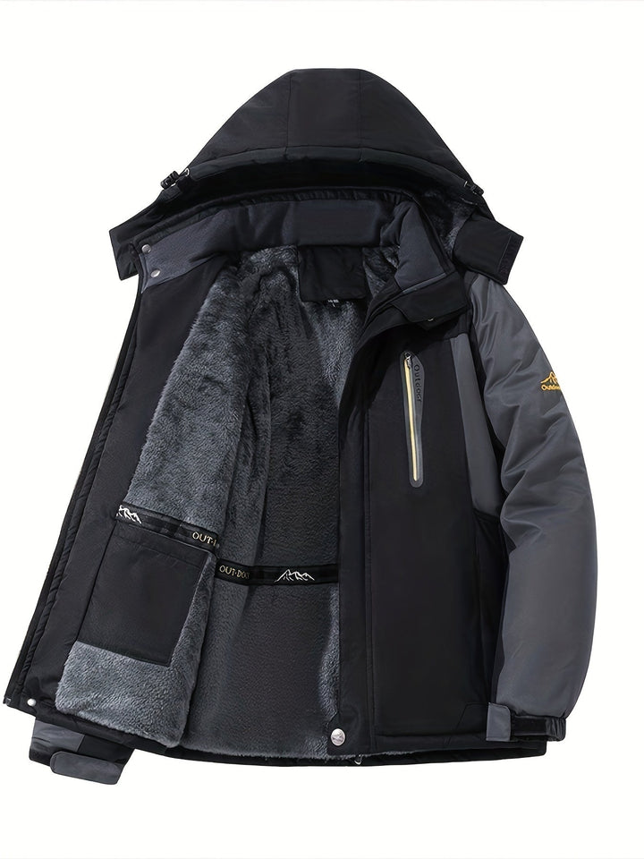 Drune | Knopfverschluss Fleece Klappen Tasche Winter Jacke Für Herren - Perfekt für Outdoor-Aktivitäten