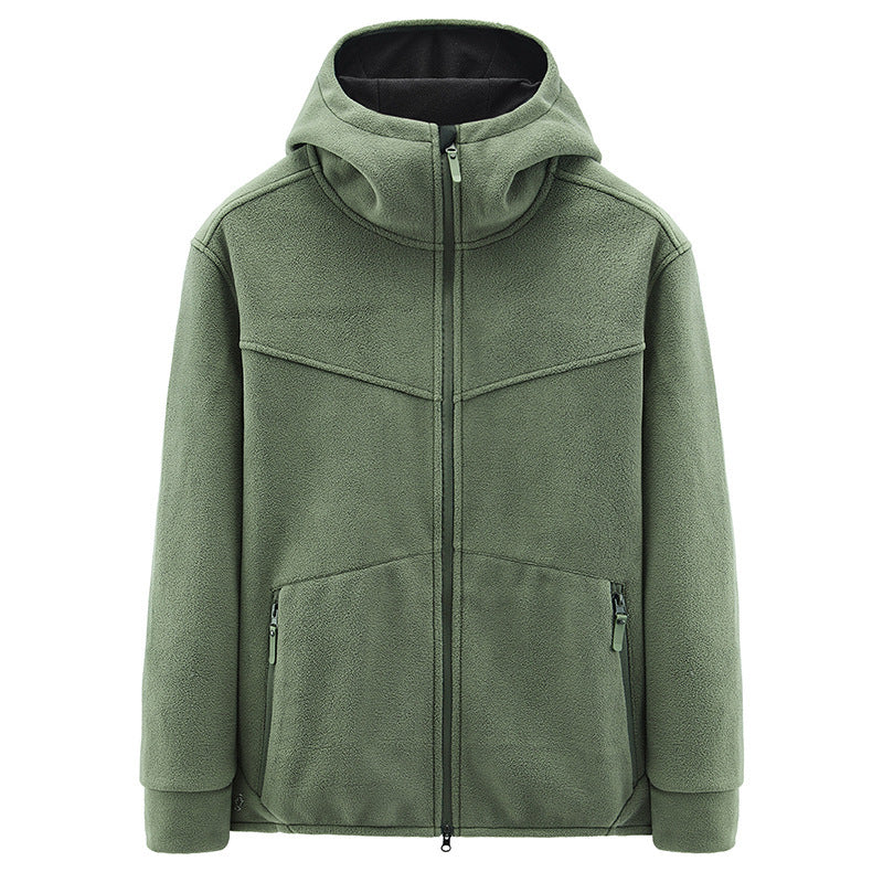 Drune | Fleece-Weste mit Reißverschluss und Kapuze