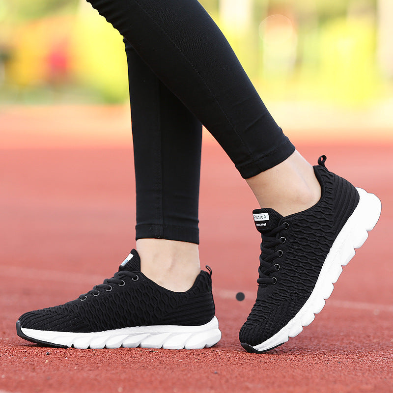 Damen nan leichte atmungsaktive Strick-Sneaker mit gepolstertem Komfort-Fußbett Drune