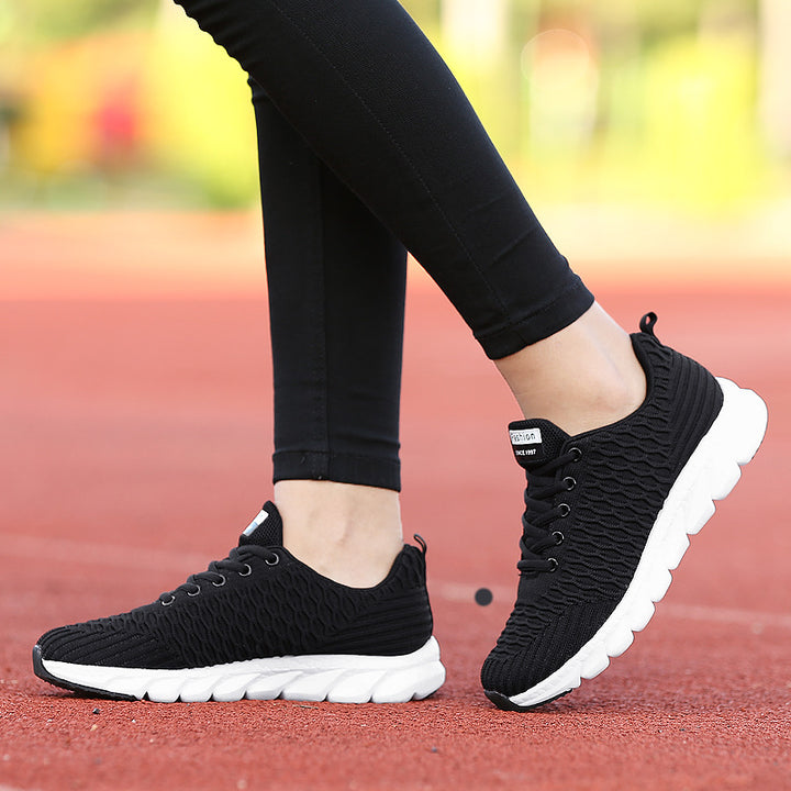Damen nan leichte atmungsaktive Strick-Sneaker mit gepolstertem Komfort-Fußbett Drune