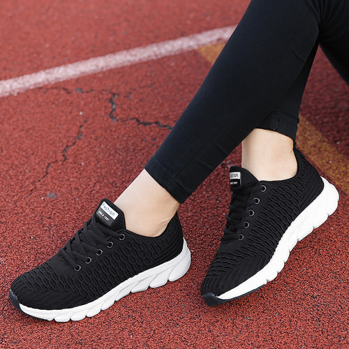 Damen nan leichte atmungsaktive Strick-Sneaker mit gepolstertem Komfort-Fußbett Drune