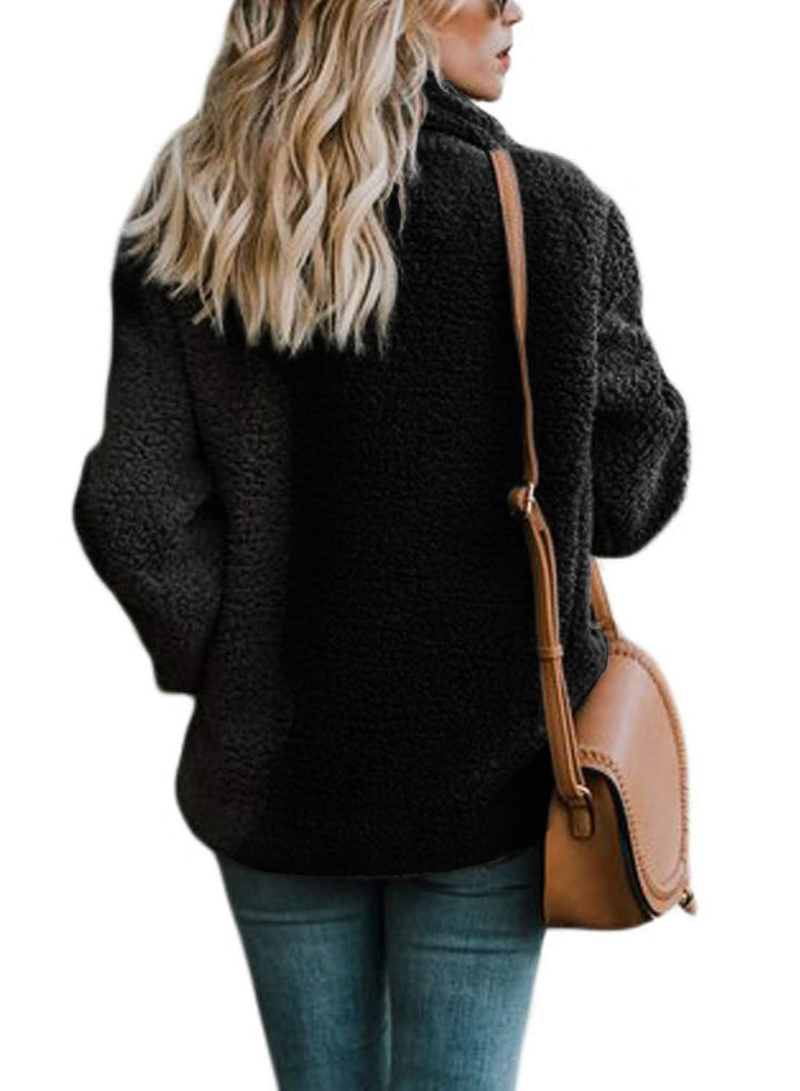 Damen Kuschelige Boucle-Jacke mit doppelter Knopfleiste Drune