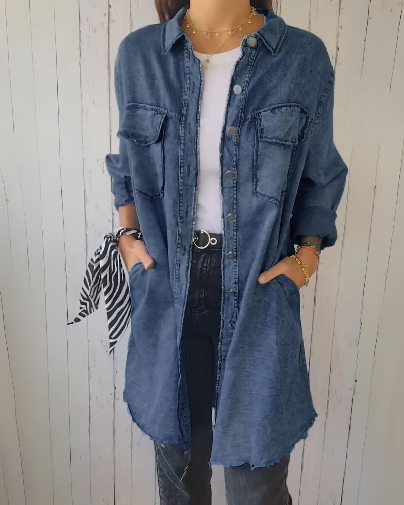 Drune | Bequemes Denim Overhemdjacke