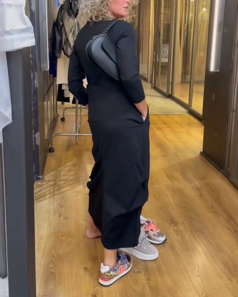 Drune | Kleid mit V-Ausschnitt und A-Linie