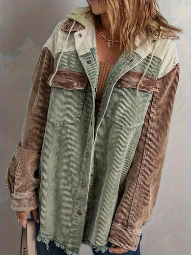 Drune | Farbblock Hoodie Jacke für Damen | Perfekt für Herbst und Winter