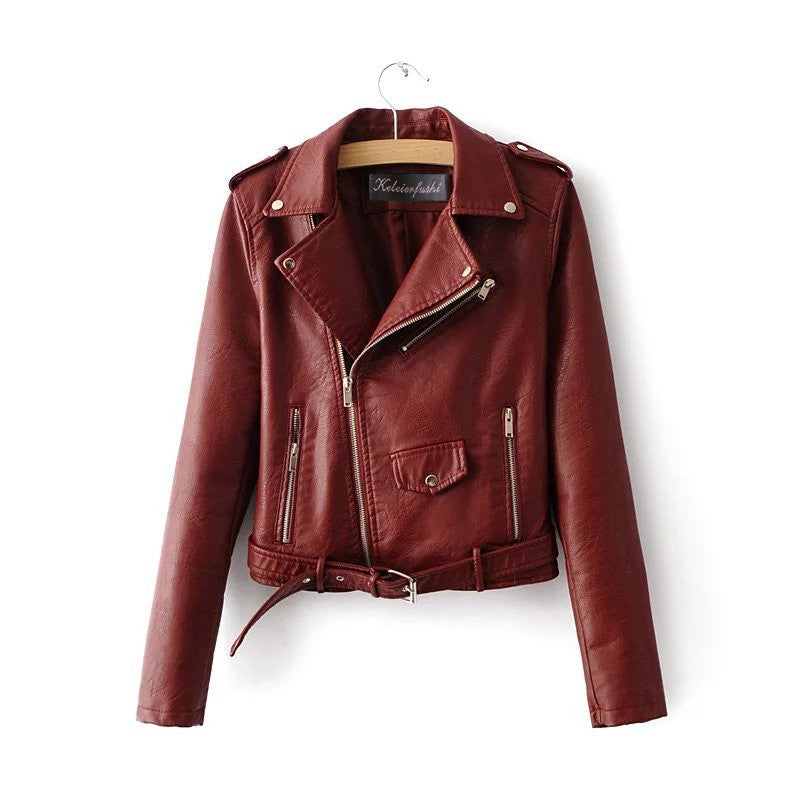 Drune | Elegante Lederjacke für Damen mit Gürtel