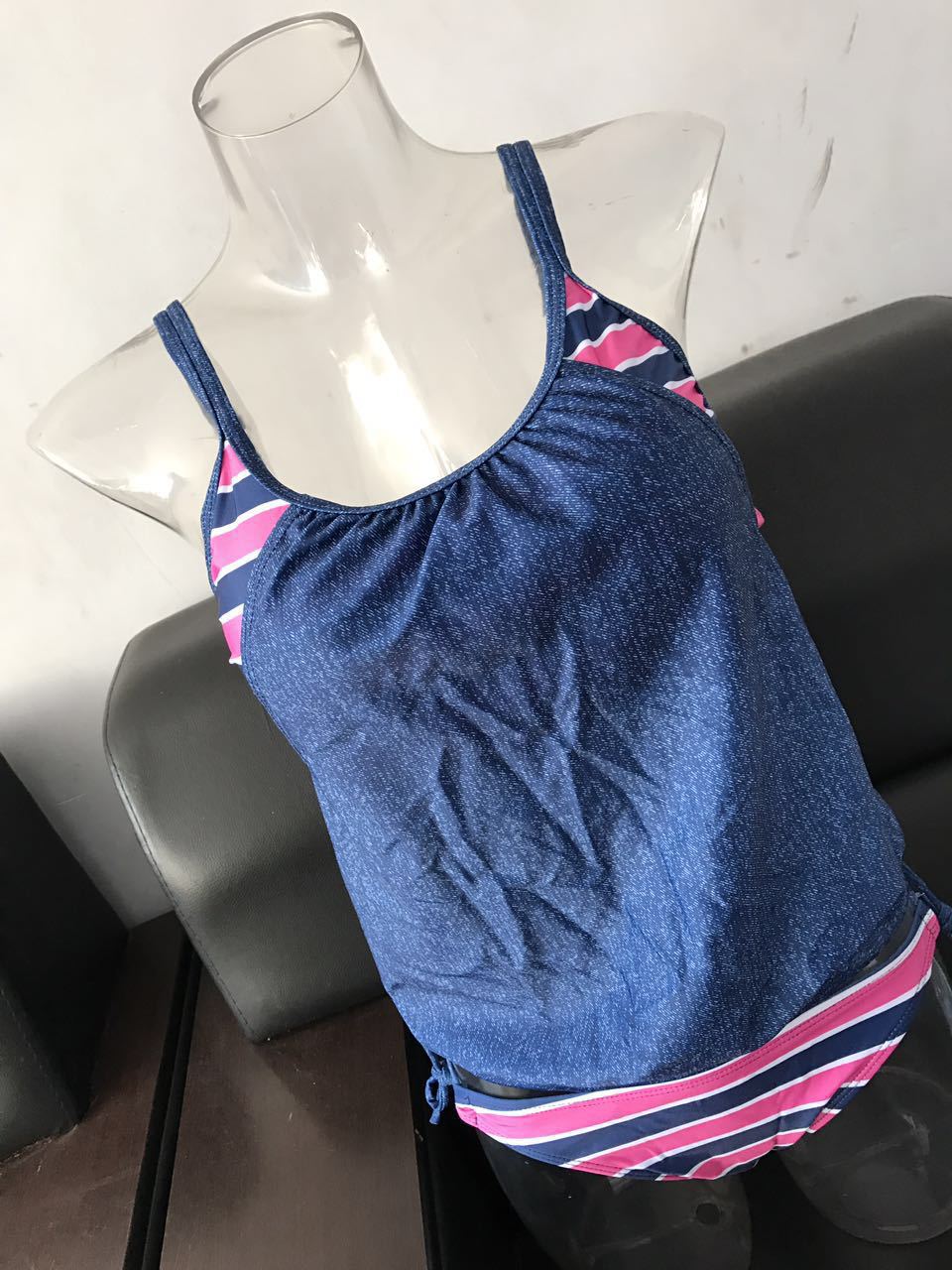 Damen Tankini mit verstellbaren Trägern und Übergroßem Schnitt Drune