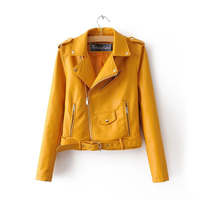 Drune | Elegante Lederjacke für Damen mit Gürtel
