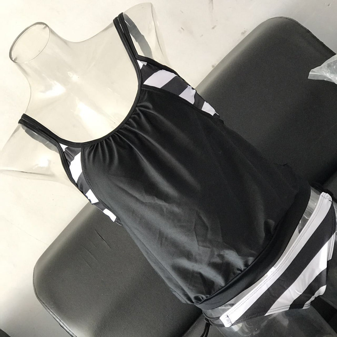 Damen Tankini mit verstellbaren Trägern und Übergroßem Schnitt Drune