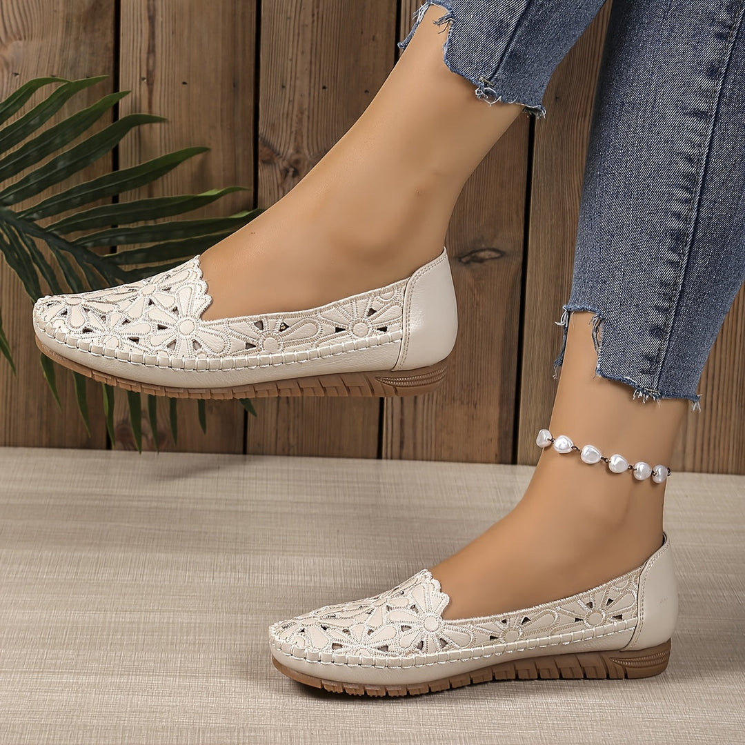 Blumige perforierte Loafer Drune Drune