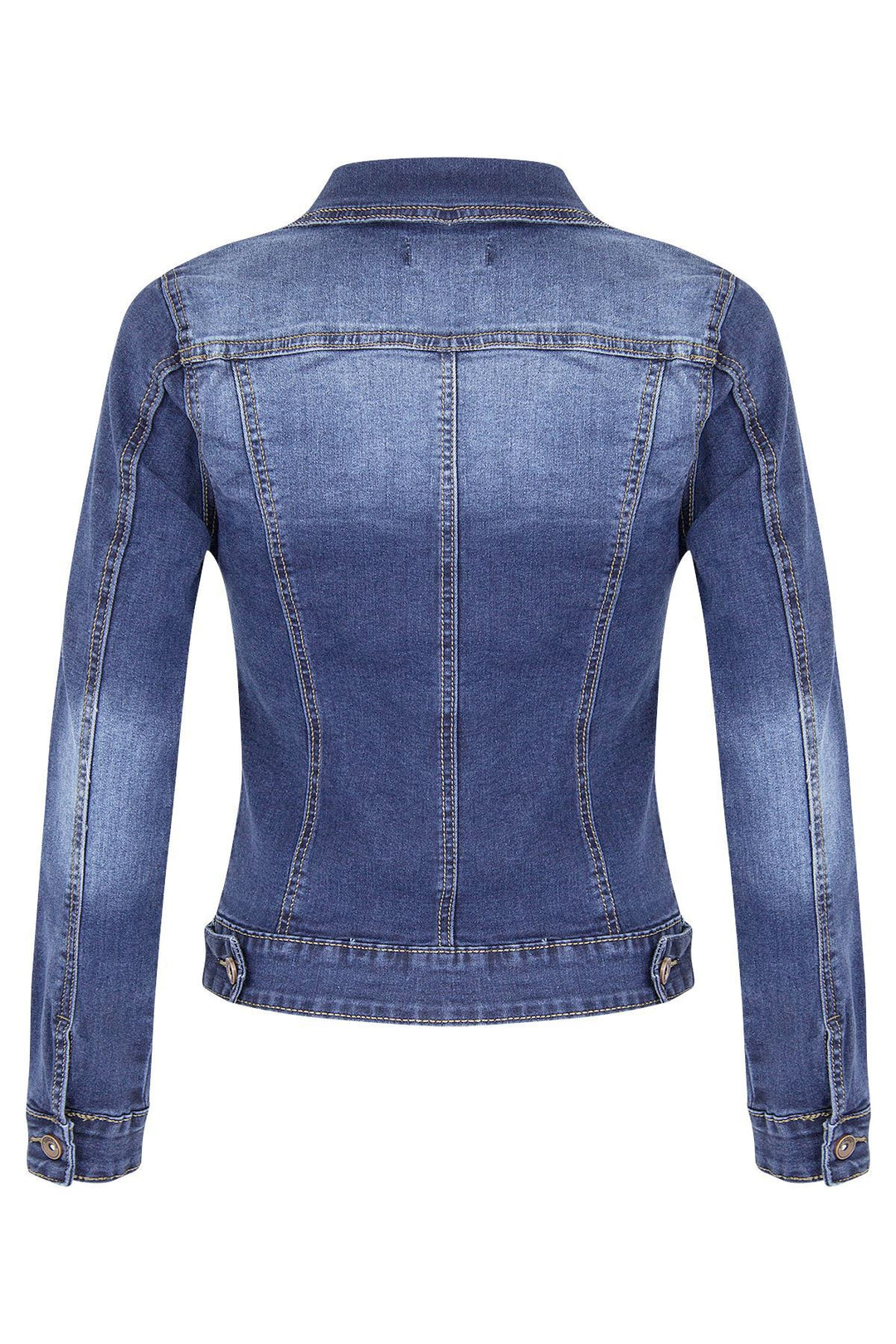 Damen taillierte Jeansjacke im modernen Design mit elastischen Einsätzen Drune