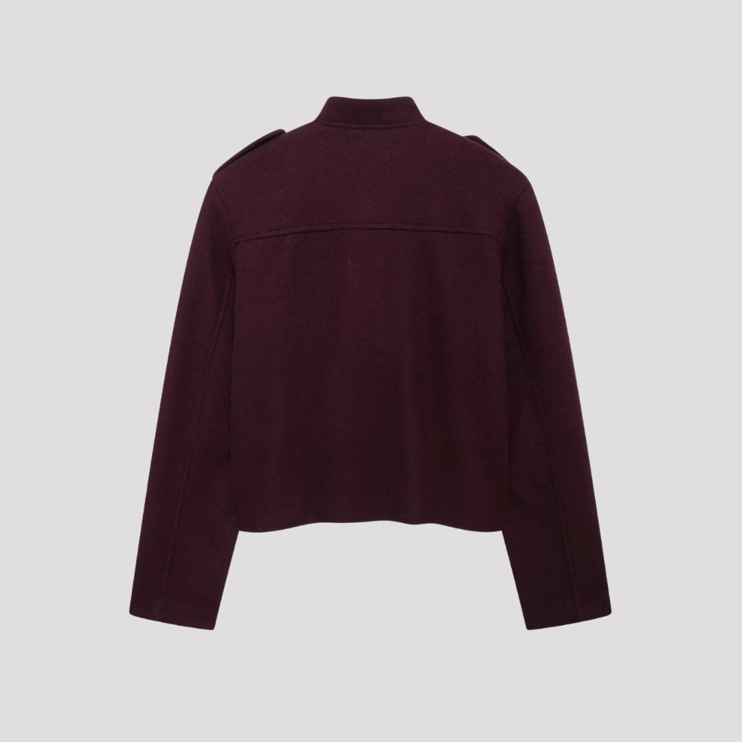 Drune | Strukturierte Wollmischung Knopfjacke
