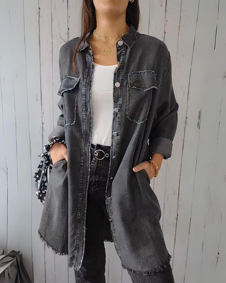 Drune | Bequemes Denim Overhemdjacke