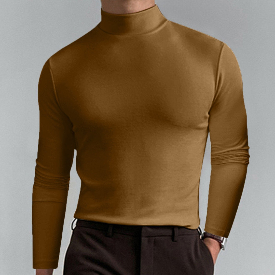 Drune | Fit Langarm-T-Shirt für Herren mit Stehkragen