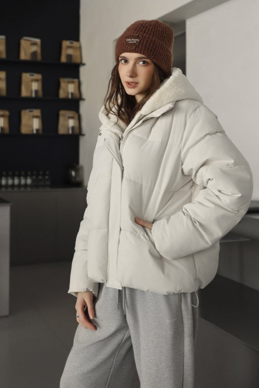 Drune | Fellpaneel gekürzter Pufferjacke