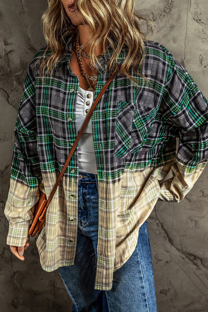 Drune | Patchwork Cam Jacket in Checkered Cotton Blend Trendy und Unique