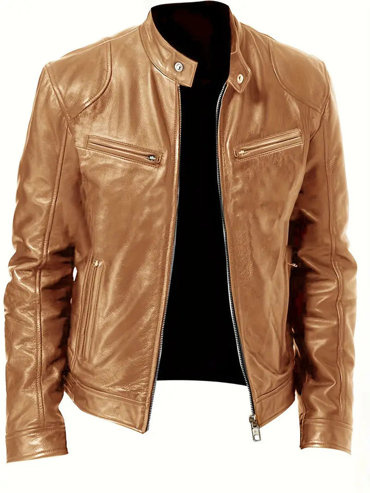 Drune |  Lederjacke mit Taschen für Herren - Chic und Perfekt für den Alltag