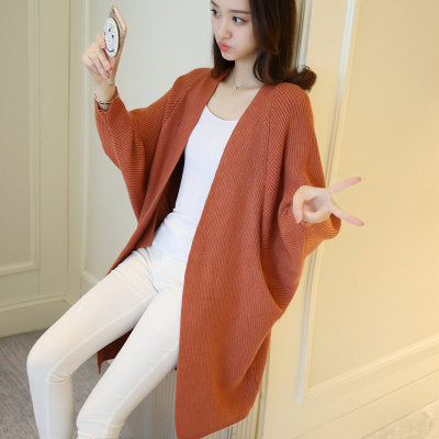 Damen lässiger Longcardigan mit offener Front und feinem Strickmuster Drune