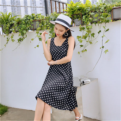 Damen Freizeitkleid mit Punkten Drune