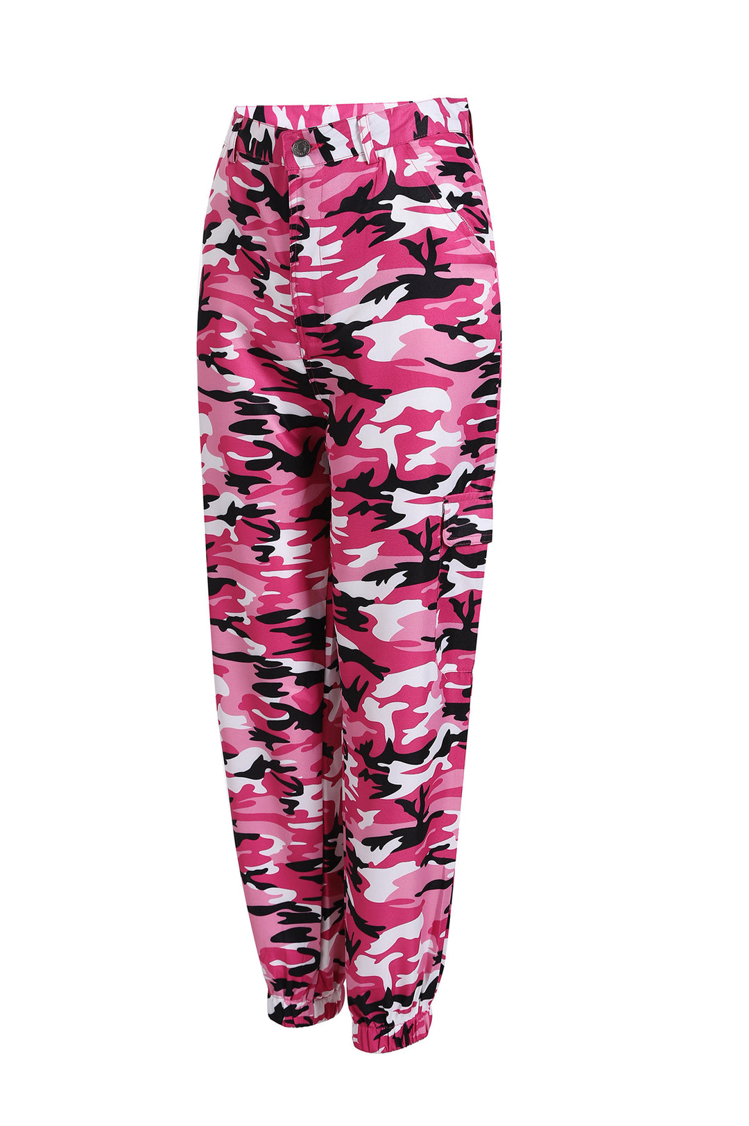 Damen Cargohose mit elastischem Bund und modischem Camouflage-Muster Drune