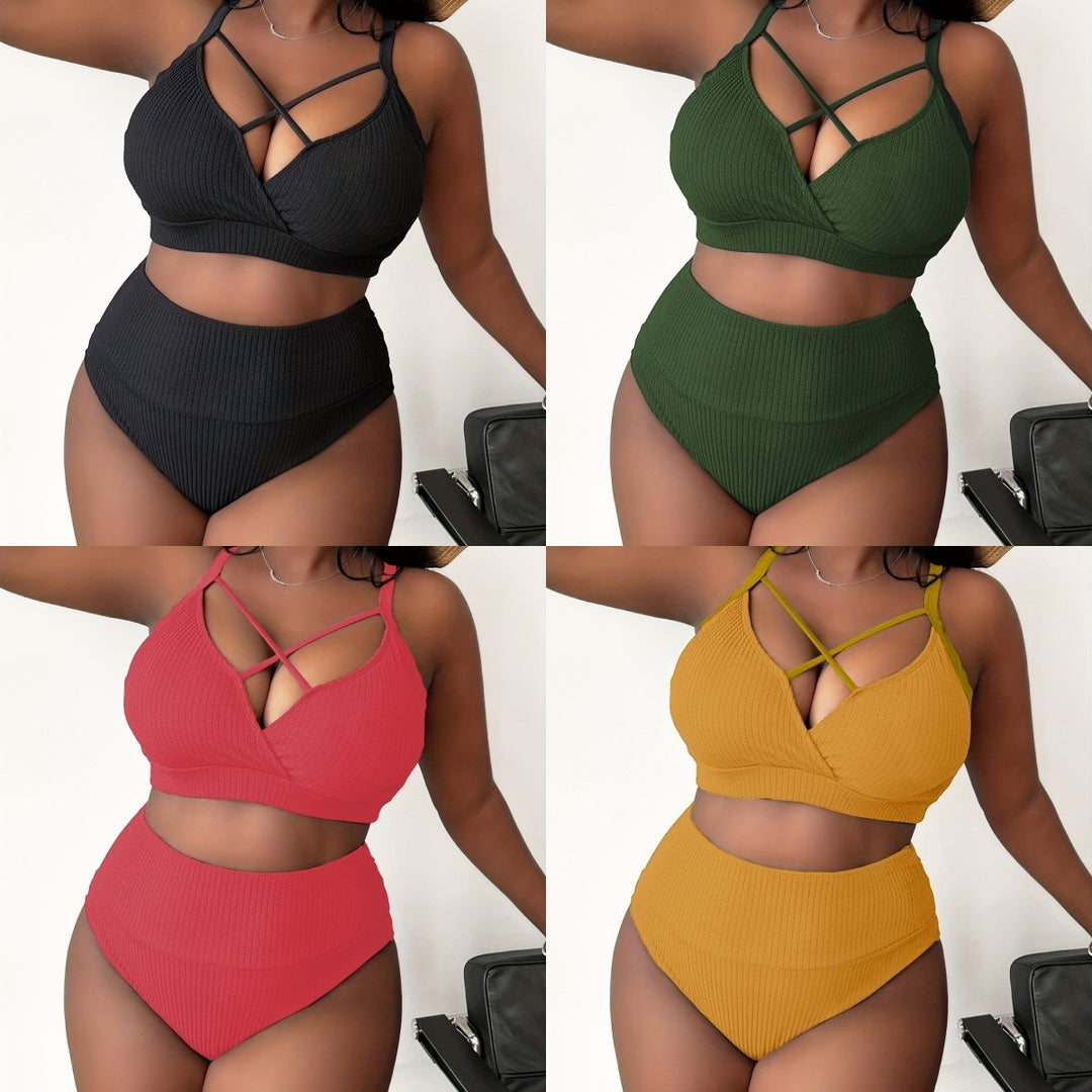 Drune | Plus Size Sling Bikini mit hoher Taille