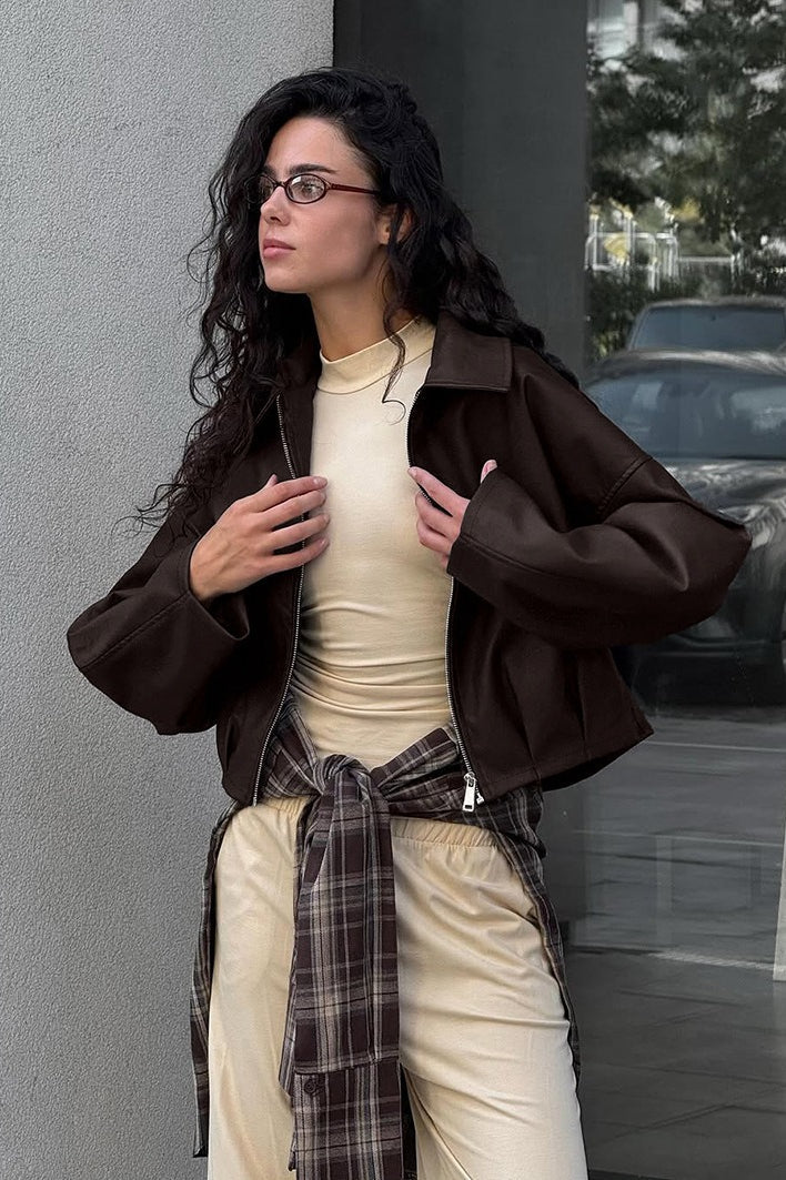 Drune | Wildleder Moto Stil Jacke
