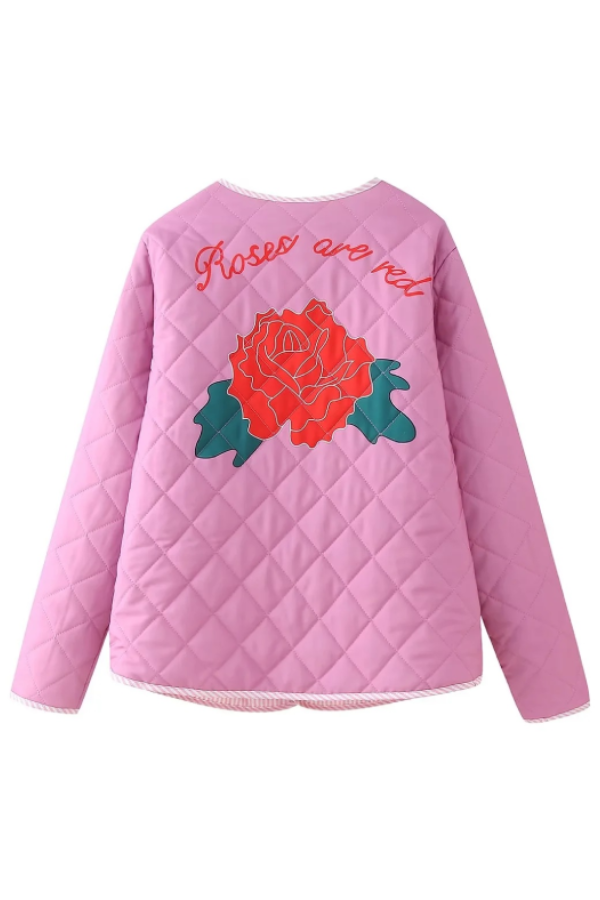 Drune | Print Schleife Steppjacke