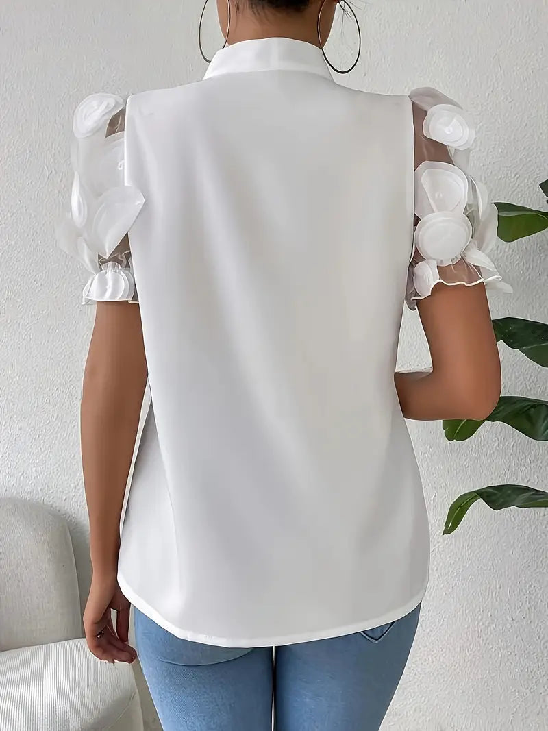Drune | Bluse mit Transparenten Puffärmeln