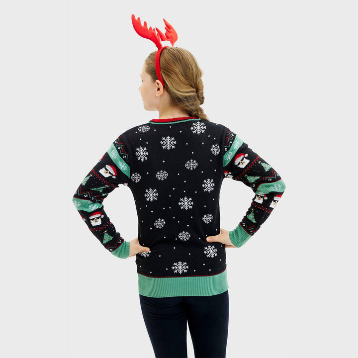 Drune | Get Lit Llama Weihnachten Weihnachtspullover - Damen