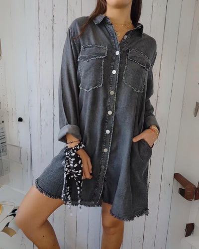 Drune | Bequemes Denim Overhemdjacke