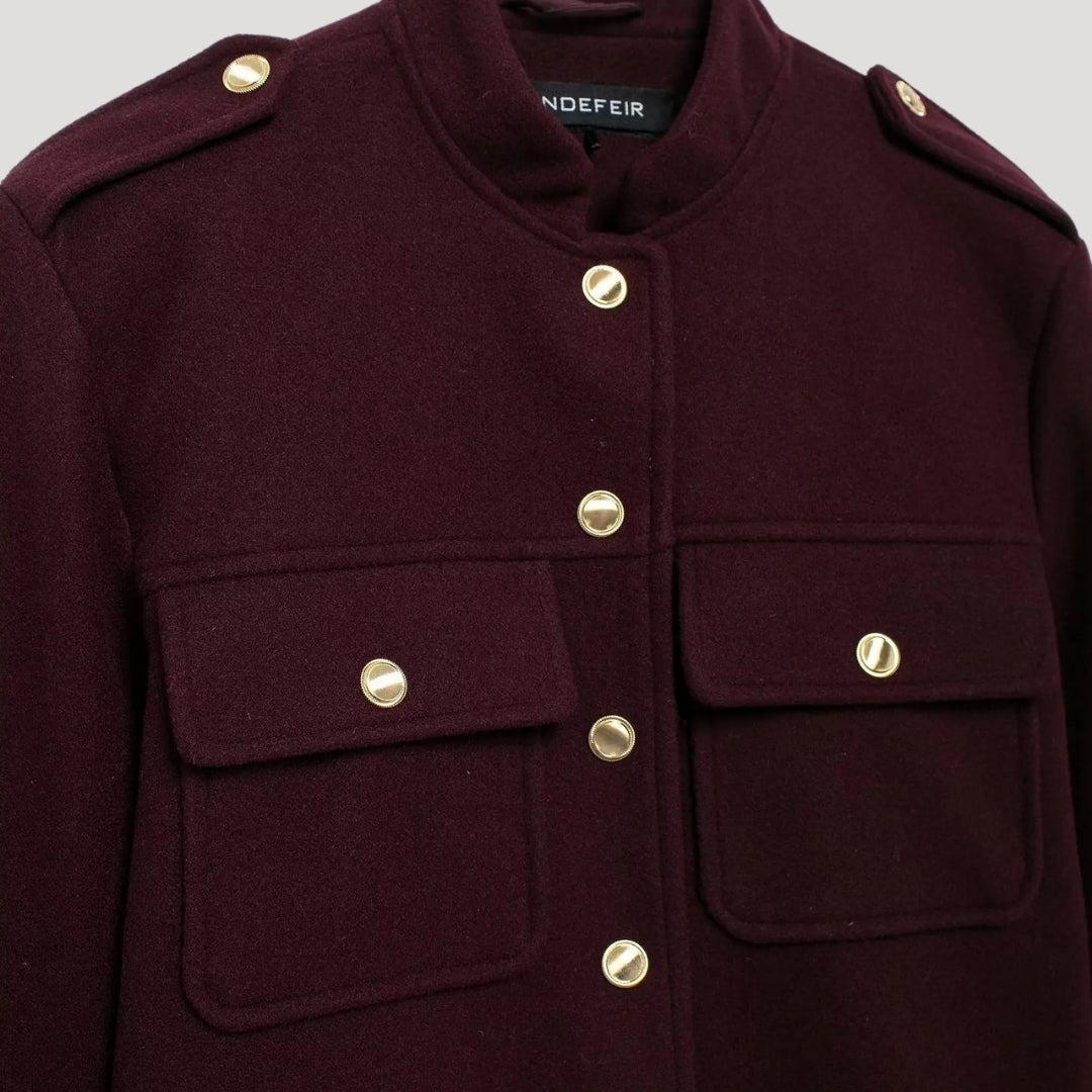 Drune | Strukturierte Wollmischung Knopfjacke