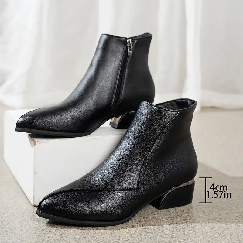 Drune | Damen Chunky Niedrige Absatz Stiefeletten