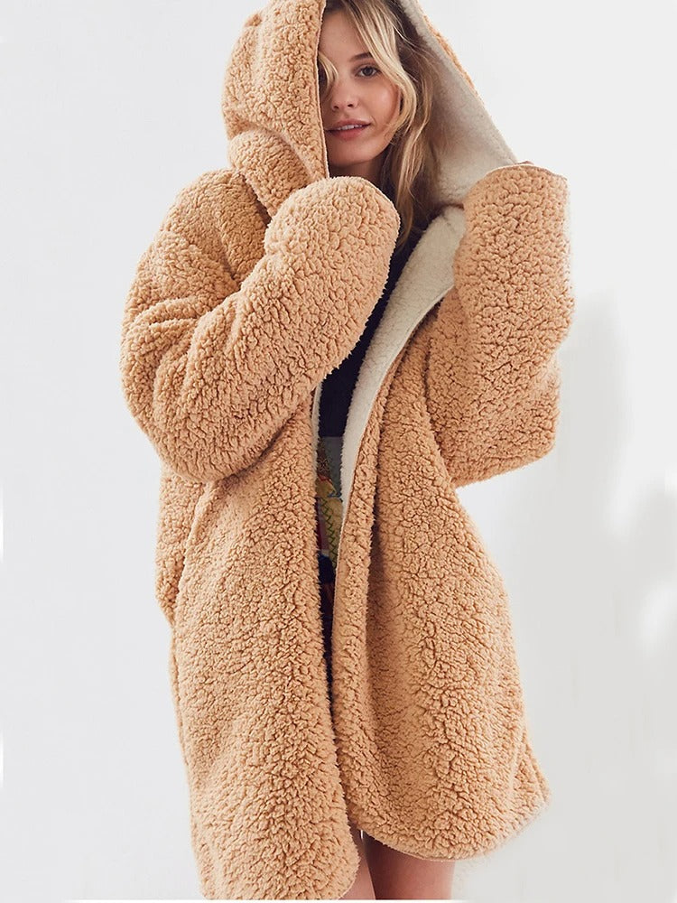 Drune | Liebevoller Teddyjacke mit Kapuze