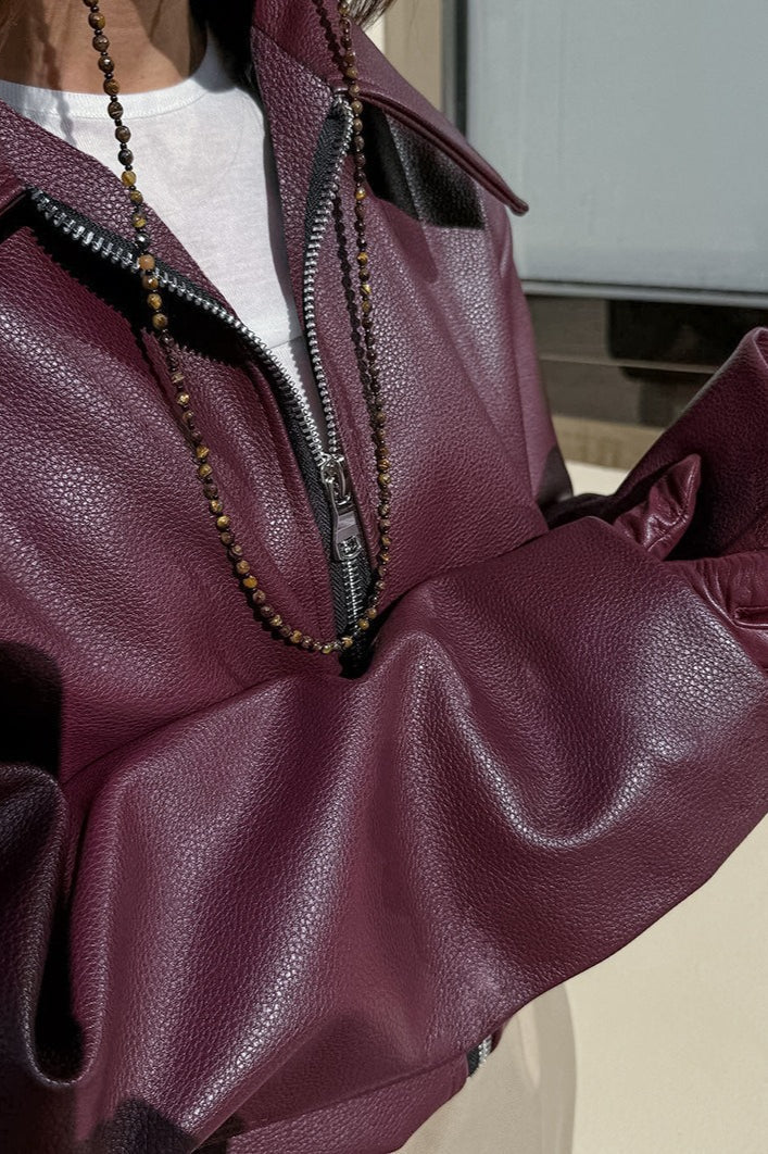 Drune | Matte Leder Bikerjacke