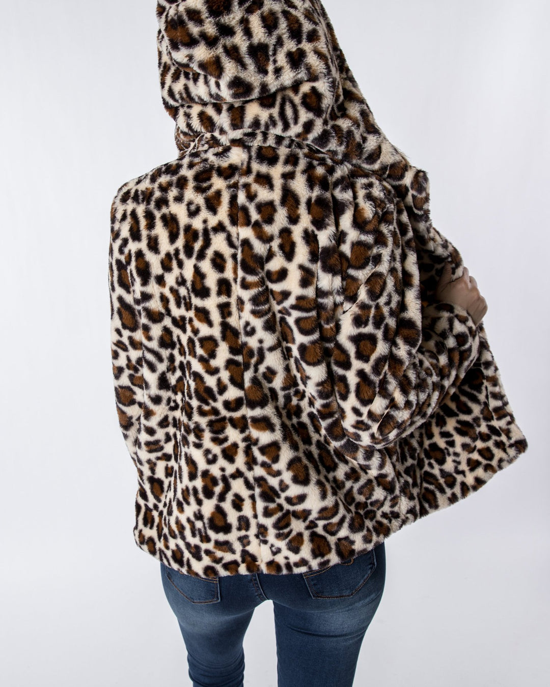 Damen Gemusterte Plüschelegante Jacke Drune