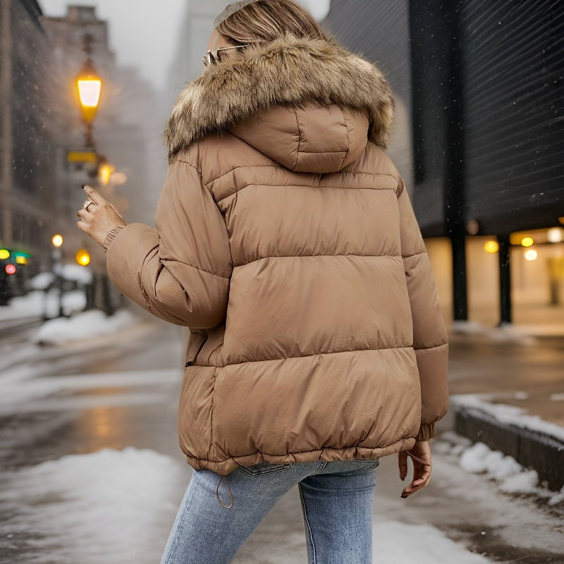 Drune | Warme Jacke mit weichem Pelzmantel