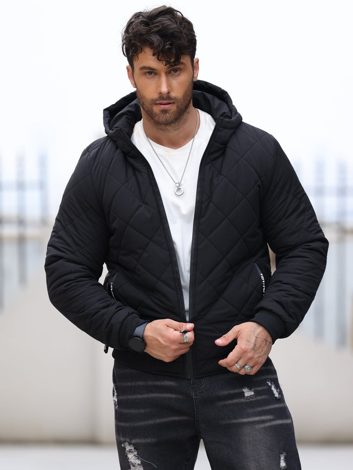 Drune |  Einfarbige Puffer-Winterjacke Für Herren - Perfekt für den Winter