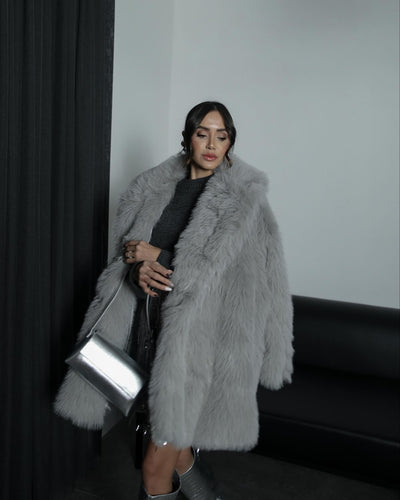 Drune | Mantel mit Umgeschlagenem Kragen für Einen Eleganten Look