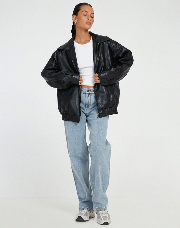 Drune - Lässige Lederjacke für Damen