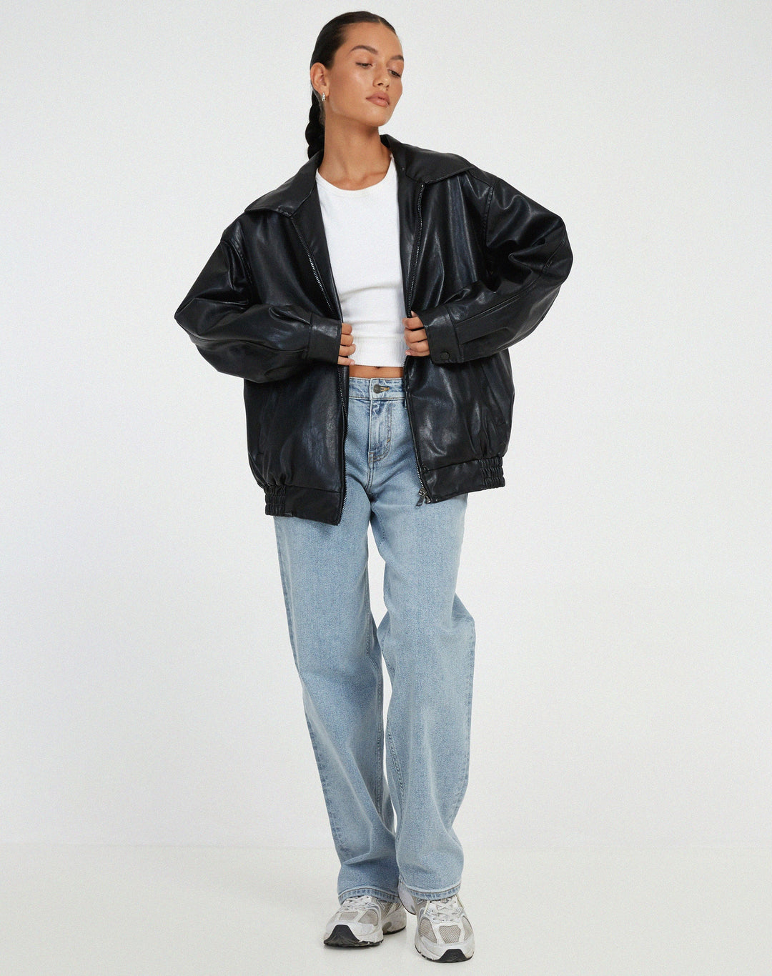 Drune | Klassische Lederjacke Legere PU-Leder