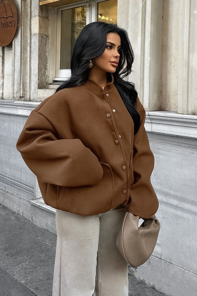 Drune | Wollen Stehkragenjacke