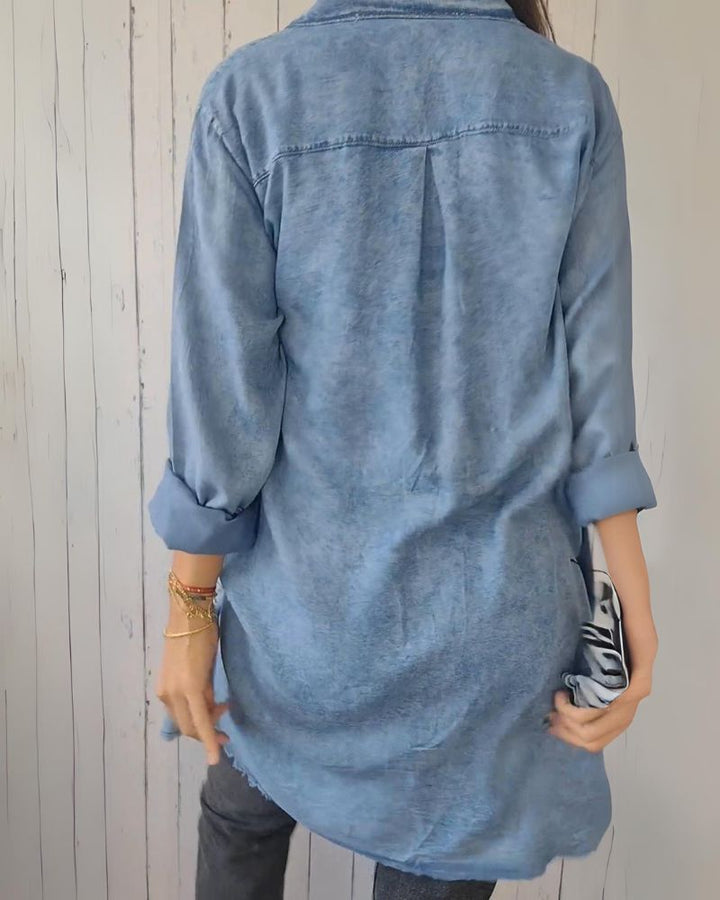 Drune | Bequemes Denim Overhemdjacke