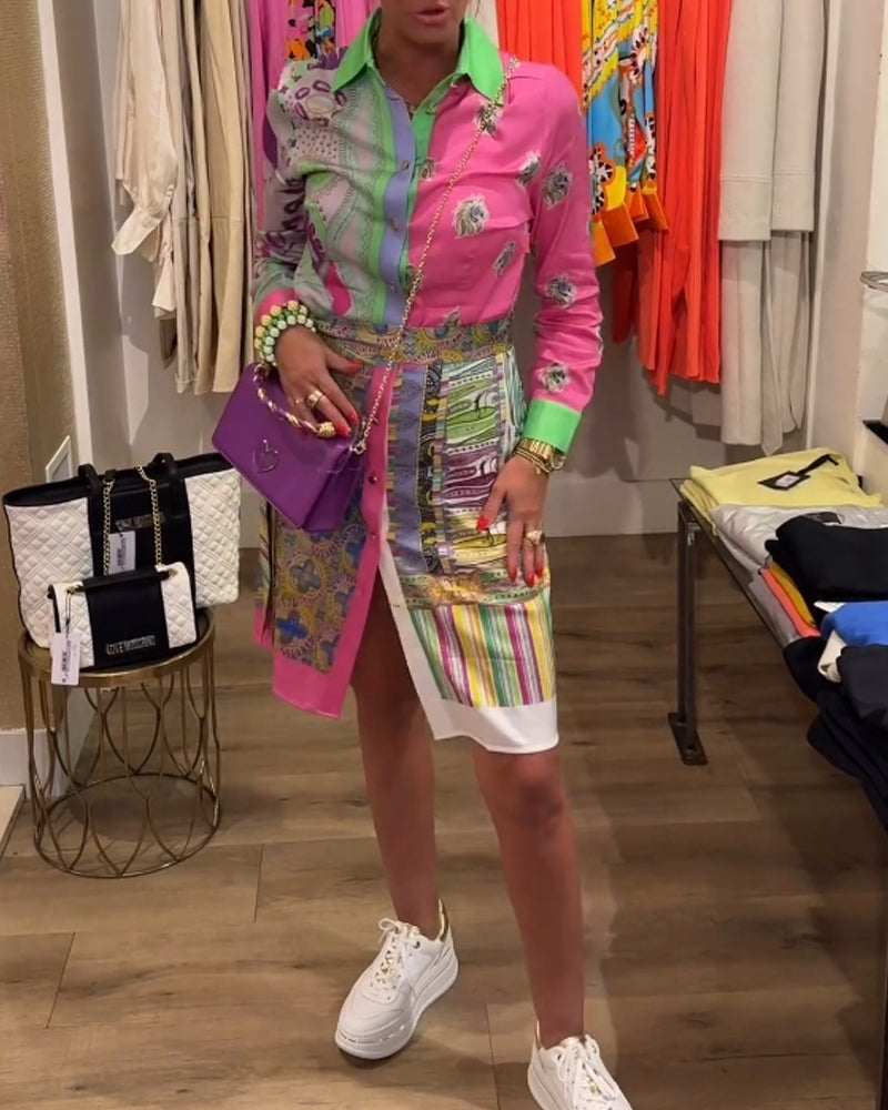 Drune | Schlitzkleid mit Revers