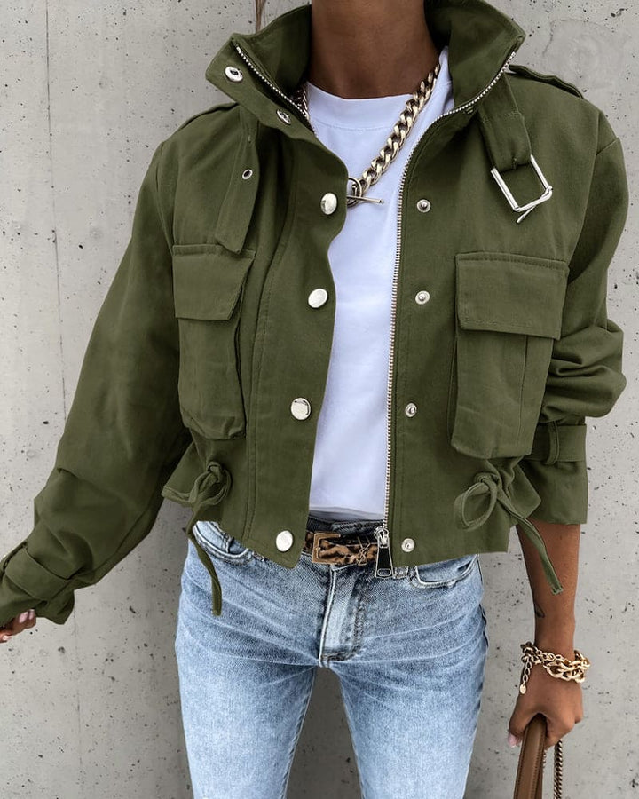 Drune | Damen Crop Utility Jacke