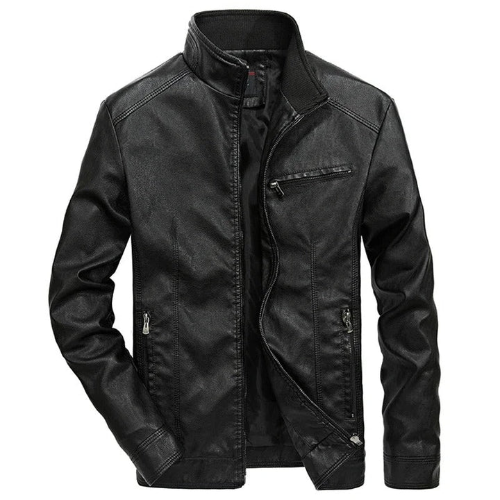 Drune | Lederjacke für Herren Frühlingsjacke mit Reißverschluss